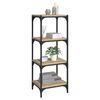 vidaXL Book Cabinet Sonoma oak Engineered wood and steel Medium Shelving