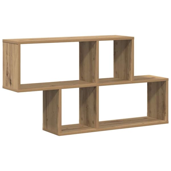 vidaXL Wall Shelf with Shelf Wall-mounted Other Brown Wood