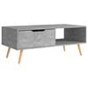 vidaXL Coffee Table Concrete Grey Engineered Wood, MDF 39.4 in