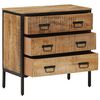 vidaXL Sideboard Set of 2 Natural mango wood Solid mango wood, iron