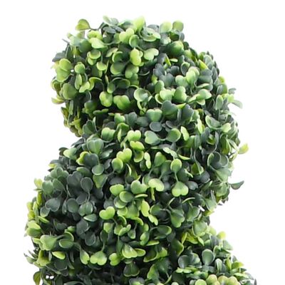 vidaXL Artificial Boxwood Spiral Plant with Pot Green 23.2"