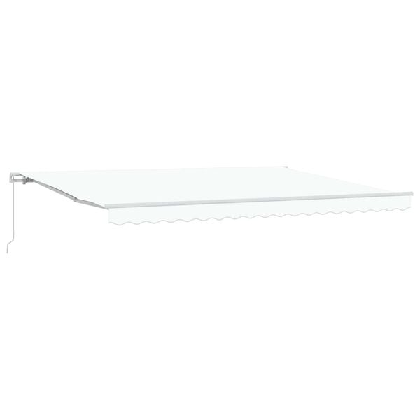 vidaXL Awning Retractable White 177.17" x 118.11" Polyester and metal
