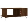 vidaXL Coffee Table Brown Oak Engineered Wood, Iron Medium Coffee Table