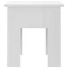 vidaXL Coffee Table High Gloss White Engineered Wood Modern Coffee Table