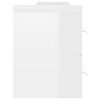 vidaXL Sink Cabinet With Basin High gloss white Engineered wood, Ceramic