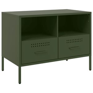 vidaXL TV Cabinet Olive Green Cold-rolled Steel Medium TV Cabinet