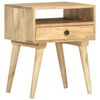 vidaXL Bedside Cabinet Brown Solid mango wood 15.7x13.8x19.7 in