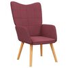 vidaXL Relaxing Chair With Stool Wine Red