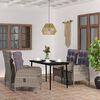 vidaXL Garden Dining Set Grey and Black