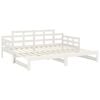 vidaXL Day Bed White Solid pine wood 2x Pull-Out Day Bed Rectangular