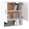 vidaXL Floating Cabinet White Engineered Wood Medium Wall Cabinet
