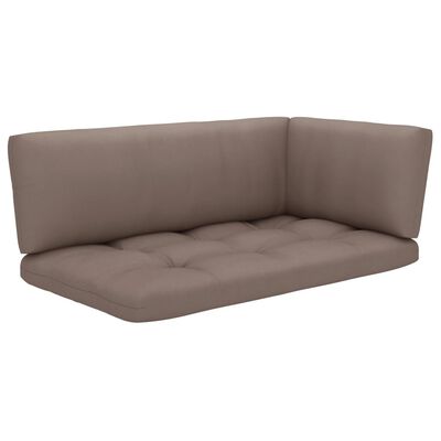 vidaXL Pallet Sofa Cushions 3 pcs Taupe