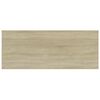 vidaXL Shelf Set of 4 Sonoma oak Engineered wood 39.4 x 15.7 x 0.6 in