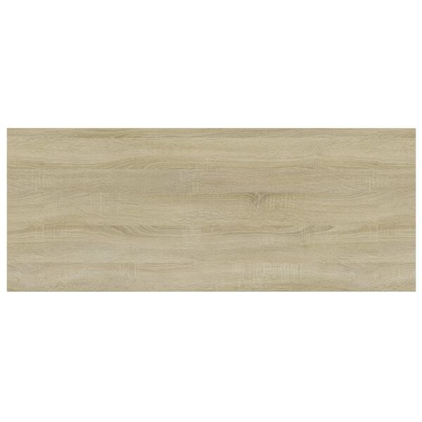 vidaXL Shelf Set of 4 Sonoma oak Engineered wood 39.4 x 15.7 x 0.6 in