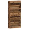 vidaXL Shoe Cabinet Old Wood 31.50 x 8.27 x 64.37 in Engineered Wood