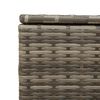 vidaXL Garden Storage Box Grey PE rattan, Powder-coated steel Medium