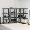 vidaXL 4-Layer Storage Shelves 4 pcs Anthracite Steel&Engineered Wood