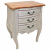 vidaXL Bedside Cabinet Natural wood color Solid mahogany wood