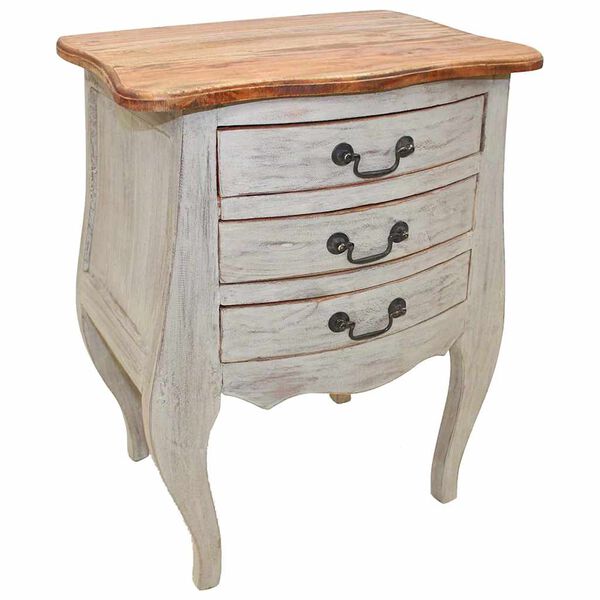 vidaXL Bedside Cabinet Natural wood color Solid mahogany wood