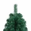 vidaXL Artificial Half Christmas Tree Green PVC, steel, plastic Medium