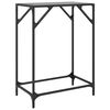 vidaXL Console Table Black glass Steel and glass Simple Console Table
