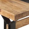 vidaXL Dining Table Natural wood Rough mango wood, powder-coated steel