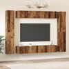 vidaXL TV Cabinet Set Wall-mounted 10 pcs Old wood 30.5 x 30 x 90 cm