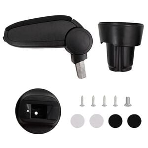vidaXL Car Armrest Black 5.1"x13"x(13"-19.3") ABS