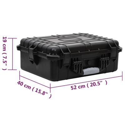 vidaXL Portable Flight Case Black 20.5"x15.7"x7.5" PP