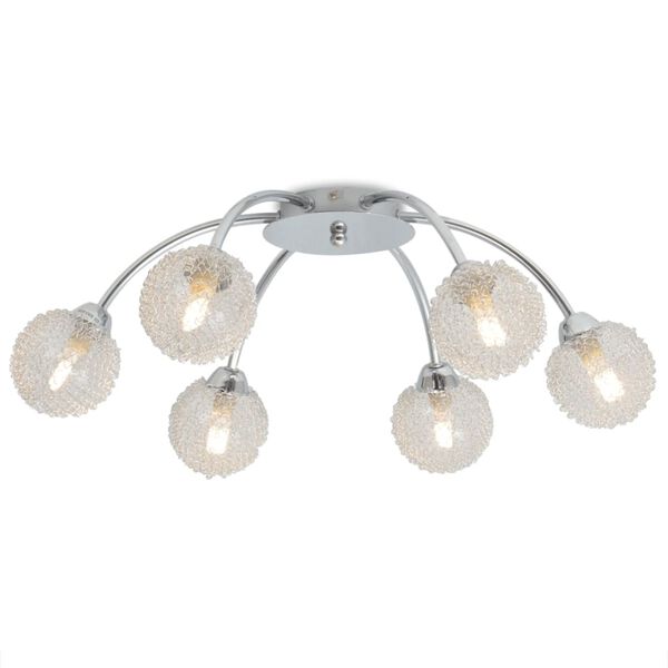 vidaXL Ceiling Lamp Glass Medium Ceiling Lamp Round Modern