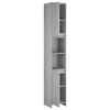 vidaXL Bathroom Cabinet Grey sonoma Engineered wood Tall