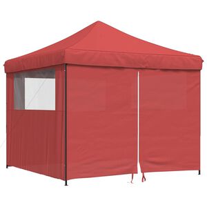 vidaXL Party Tent Burgundy, Black