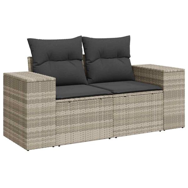 vidaXL Garden Sofa Set Light grey, Dark grey