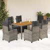 vidaXL Garden Dining Set Grey, Dark Grey