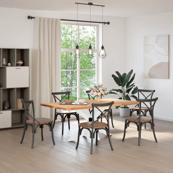 vidaXL Dining Table Leg White Powder-coated steel 47.2 in