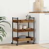 vidaXL Kitchen Trolley Old wood 19.69 x 11.81 x 27.56 in