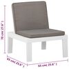 vidaXL Lounge Chair Set of 2 White, Anthracite