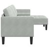 vidaXL Sofa Set Light Grey 68.11 x 51.57 x 26.38 in Polyester