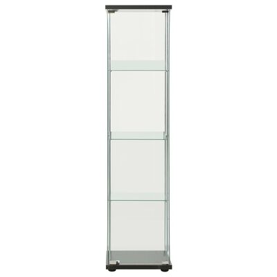 vidaXL Storage Cabinet Tempered Glass White