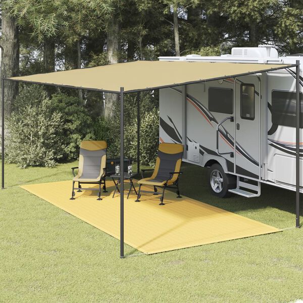 vidaXL Tent Carpet 98.4x196.9" Beige