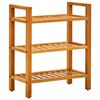 vidaXL Shoe Rack Solid Oak Solid Oak Wood Medium Shoe Rack Rectangular