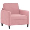 vidaXL Sofa Chair with Footstool Pink 23.6" Velvet