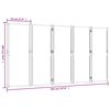 vidaXL 5-Panel Room Divider Taupe 137.8"x70.9"
