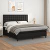 vidaXL Box Spring Bed Black, White