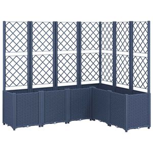 vidaXL Garden Planter Blue Grey Polypropylene Large Modular
