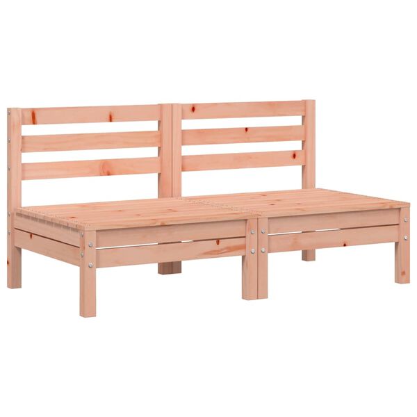 vidaXL Garden Sofa Set of 2 Natural Wood Solid Douglas wood (untreated)