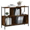 vidaXL Bookcase Smoked oak Engineered wood, powder-coated steel
