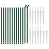 vidaXL Chain Link Fence with Spike Anchors Green 2.6x82.0'