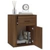 vidaXL Bedside Cabinet Brown oak Engineered wood Medium Bedside Cabinet