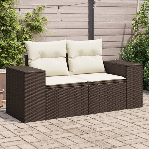 vidaXL Garden Sofa Brown